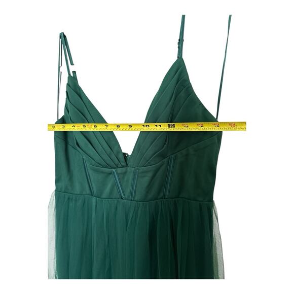 Maniju Green Maxi Dress Color EMERALD Style MF21427 Size L - Picture 7 of 9